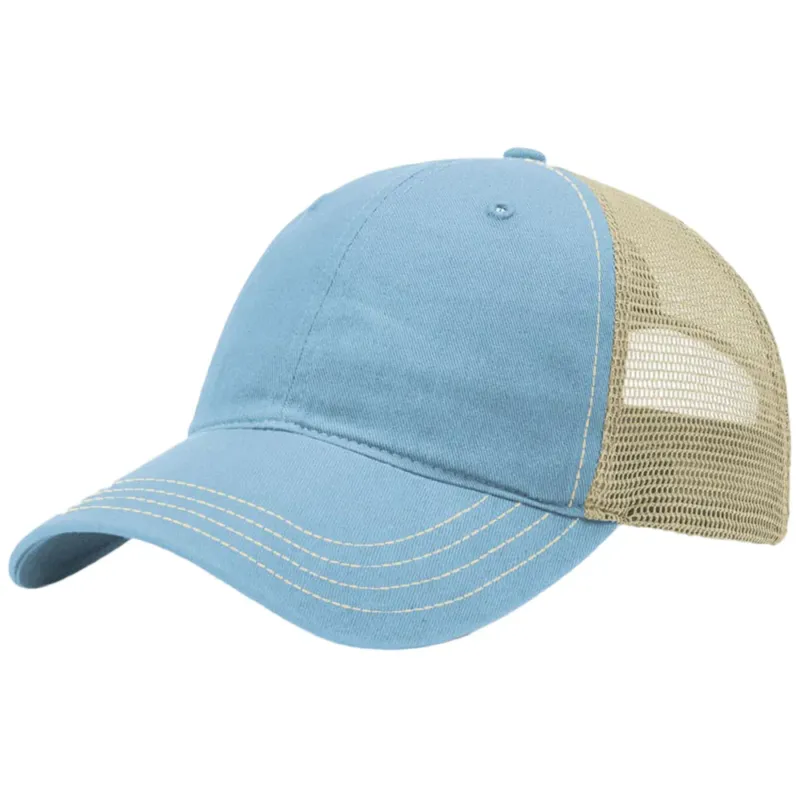 Richardson Columbia Blue/Khaki Garment Washed Trucker