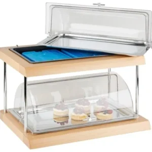 APS Kühltablett -TOP FRESH GN 1/1 DOPPELDECKER- Set Holz
