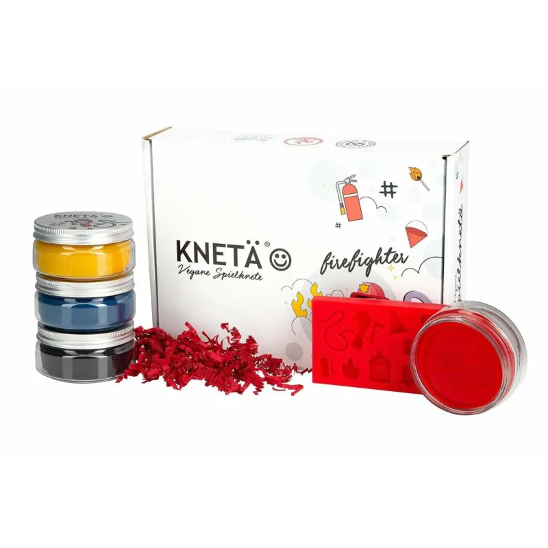 KNETÄ® 4ER BOX *FEUERWEHR* - vegane Spielknete Firebrick KNETÄ