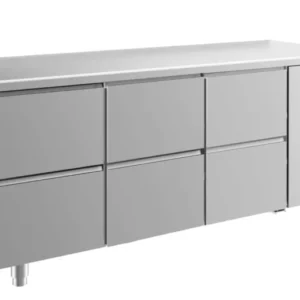 A&S Kühltisch -2 bis +8°C 1865x700x850mm mit 3x zwei Schubladen (3ZZZ)
