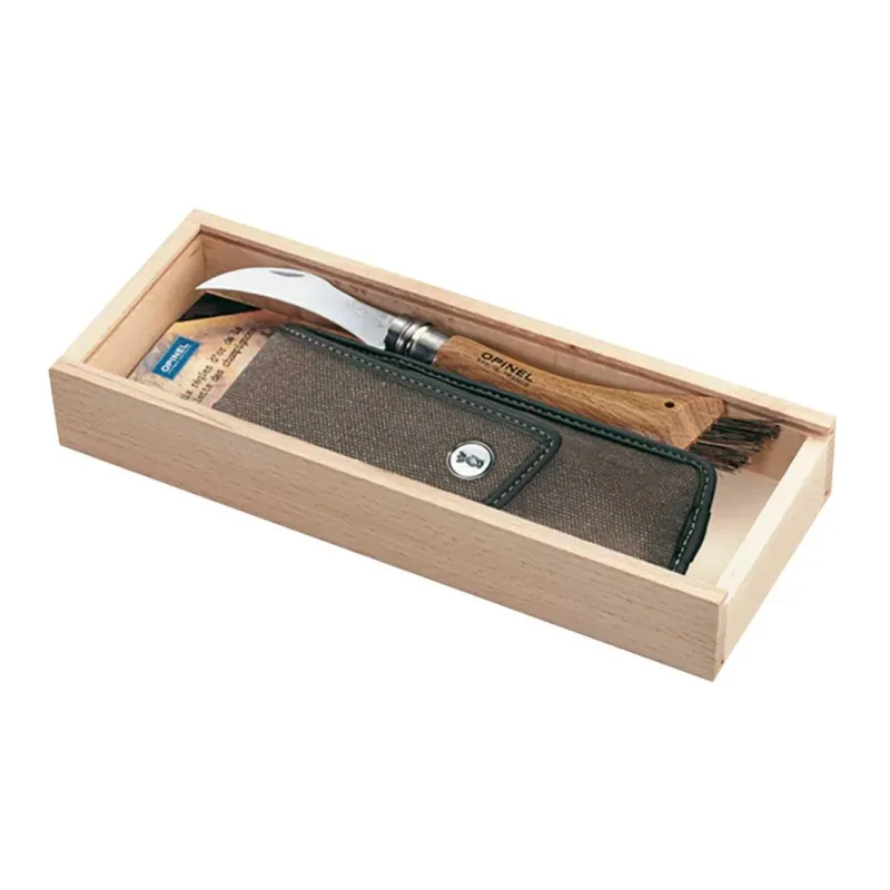 Opinel Pilzmesser, rostfrei, Eichenholz, mit Etui Rosy Brown Opinel