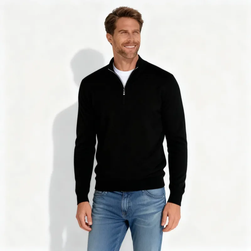 V-Ausschnitt Zipper Pullover – Norvane