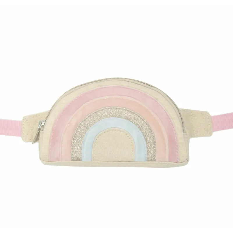 Sorbet Rainbow Bum Bag - Regenbogen Bauchtasche Light Gray Rockahula Kids