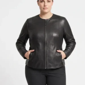 PP 108 - Comfort - Lamb Malli Læder - Dame - Sort / Læder Skinds Jakke - Levinsky - Kvinde
