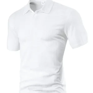Herren Kurzarm-Poloshirt mit strukturiertem Design – Cavello