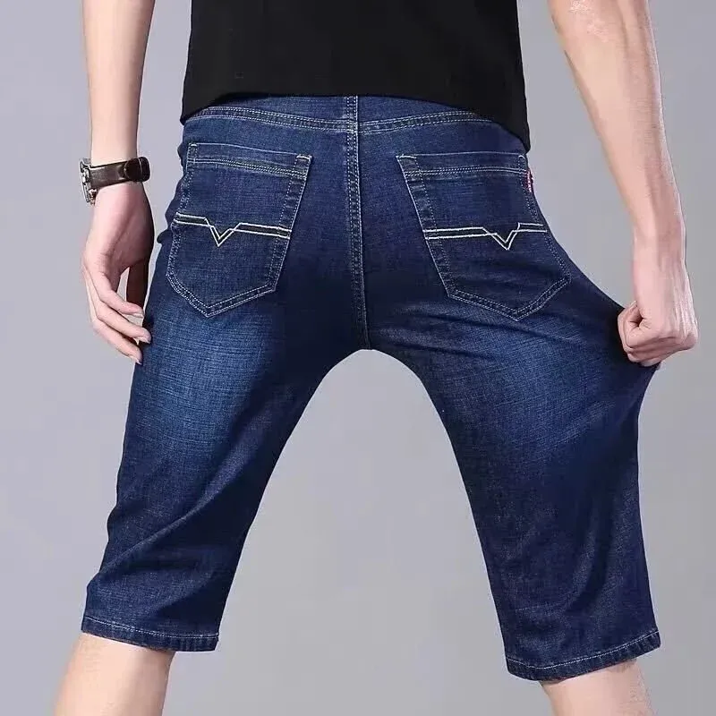 Herren lässige Denim-Shorts mit weitem Schnitt und praktischen Taschen – Sorevano