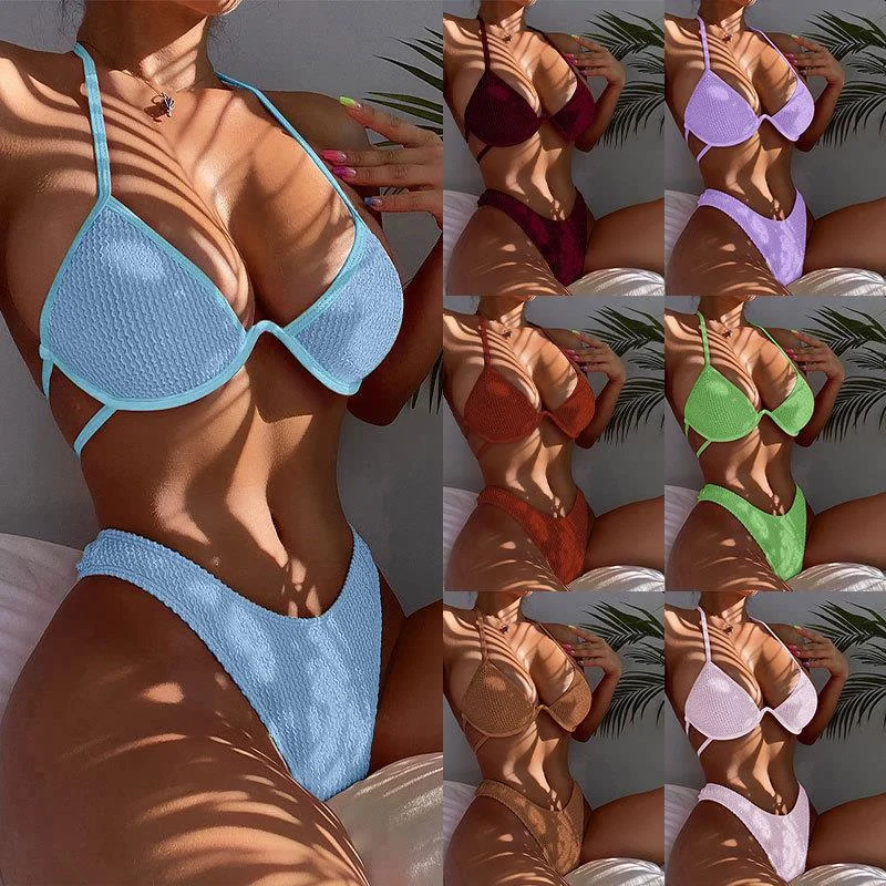 Damen Triangel-Bikini mit hohem Schnitt und raffiniertem Detail – Maréssa