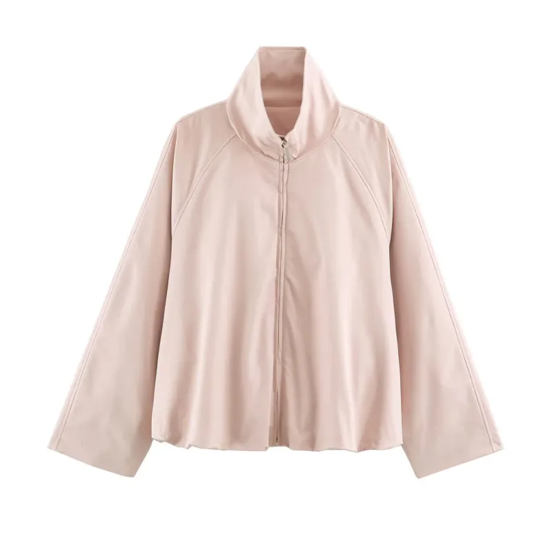 Damen Boxy Kurzblouson mit hohem Stehkragen und Reißverschluss Echo Archiv