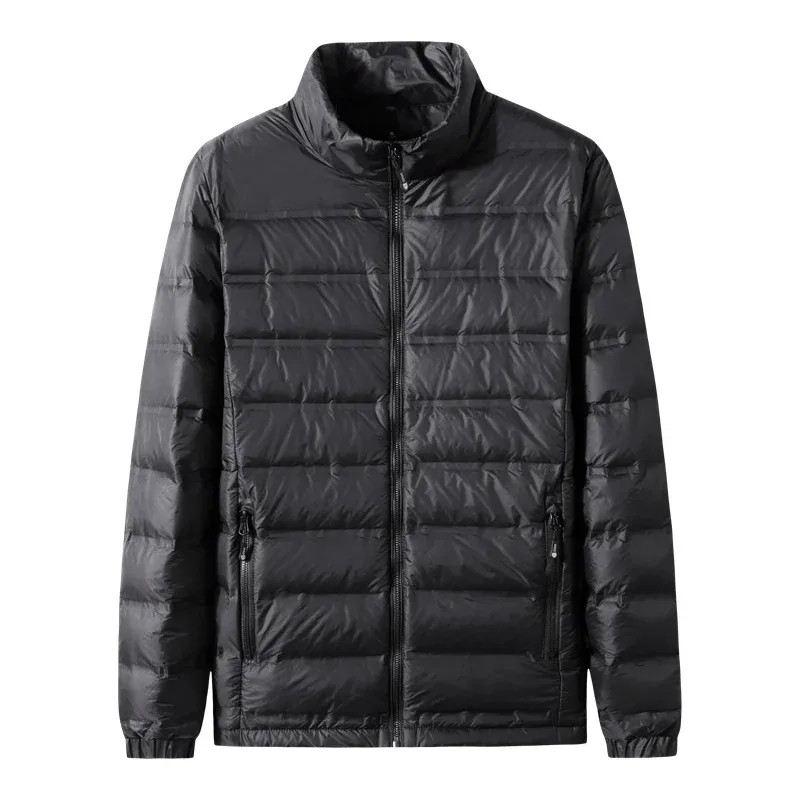 Herren Leichte gesteppte Thermojacke mit Stehkragen und Zwei-Wege-Reißverschluss – Taviero