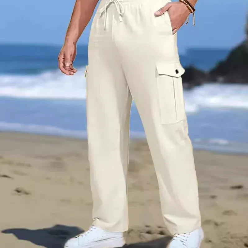 Herren Cargo-Hose mit verstellbarem Bund und praktischen Taschen – Bravaro