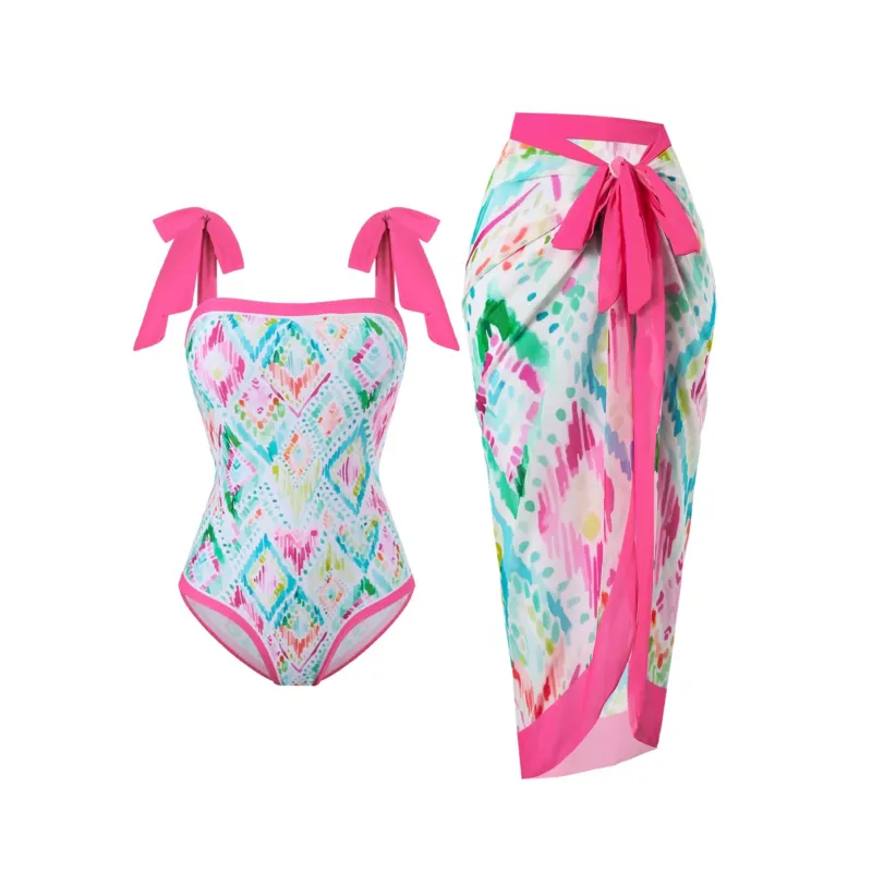 Damen Badeanzug- und Sarong-Set – Maréssa