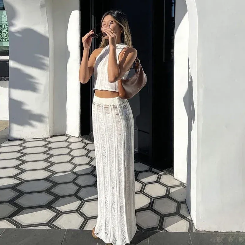 Damen elegantes und luftiges Zweiteiler-Outfit – Élanora