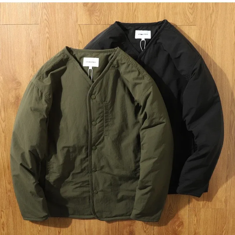 Herren Lässige Steppjacke mit Druckknöpfen – Taviero
