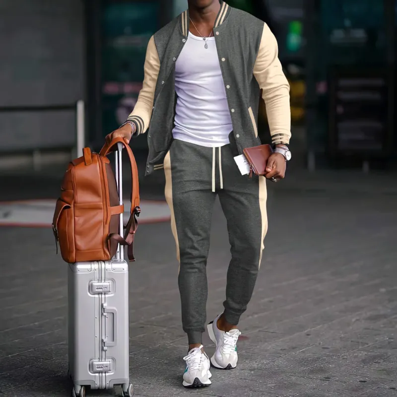 Herren Sportliches Ensemble aus Bomberjacke und Jogginghose – Brevano