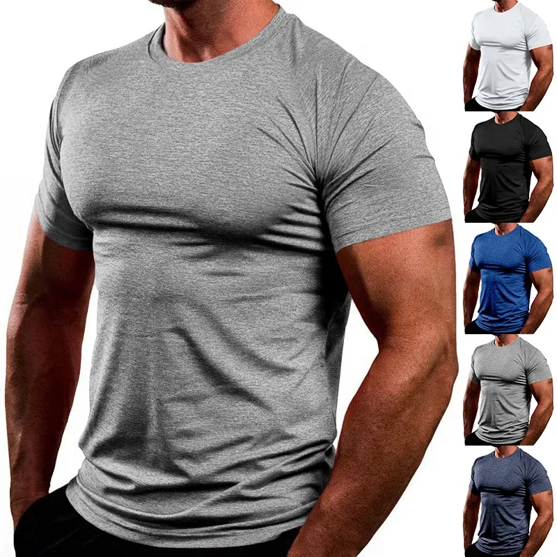 Herren Sportliches Basic T-Shirt aus atmungsaktiver Baumwolle – Marzano