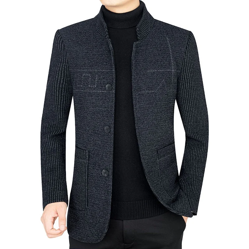Herren Casual Jacke aus strukturiertem Strick – Taviero