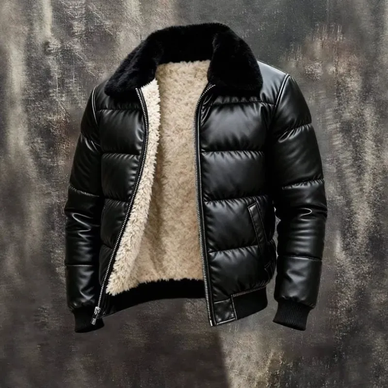 Herren Wendejacke mit Kunstfellfutter – Taviero