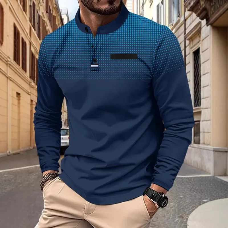 Herren elegantes Poloshirt mit modischem Design – Cavello