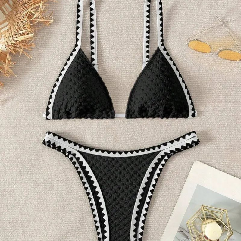 Damen Triangel-Bikini mit raffiniertem Häkelmuster – Maréssa