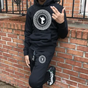 Herren sportliches Hoodie- und Jogginghose-Set mit kreativem Design – Marzano