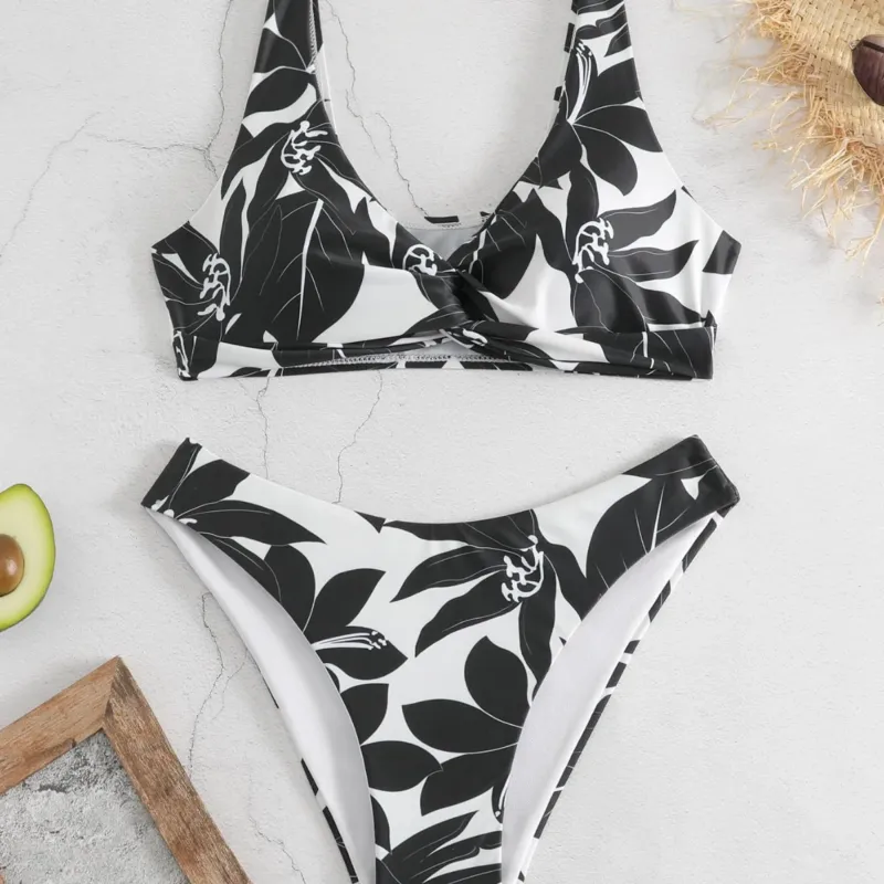 Damen Bikini-Set mit floralen Mustern und sportlichem Schnitt – Maréssa