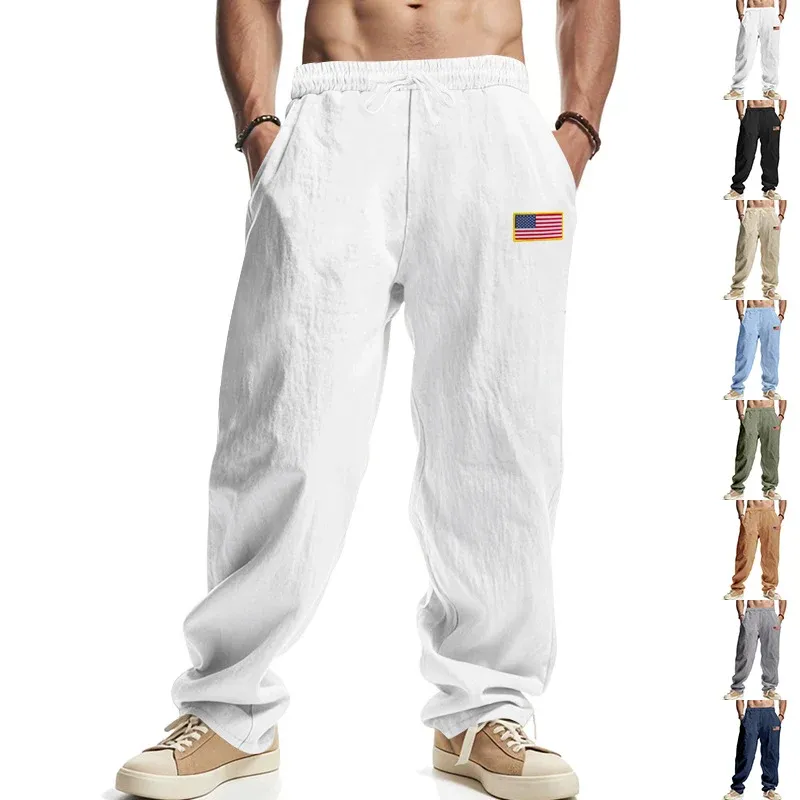 Herren lockere Freizeit-Hose mit elastischem Bund und seitlichen Taschen – Sorevano