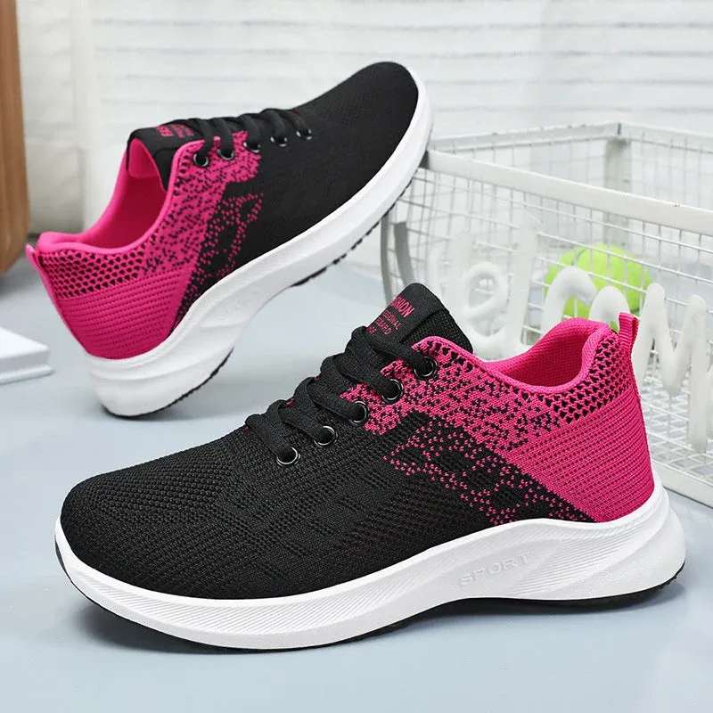 Damen Atmungsaktive Sport-Einlegesohlen Sneakers mit flexiblem Obermaterial – Lioré