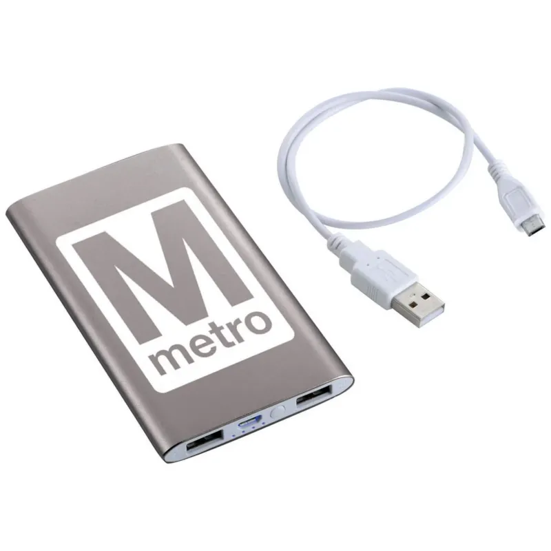 Bullet Grey Sleek Aluminum 4,000 mAh Power Bank