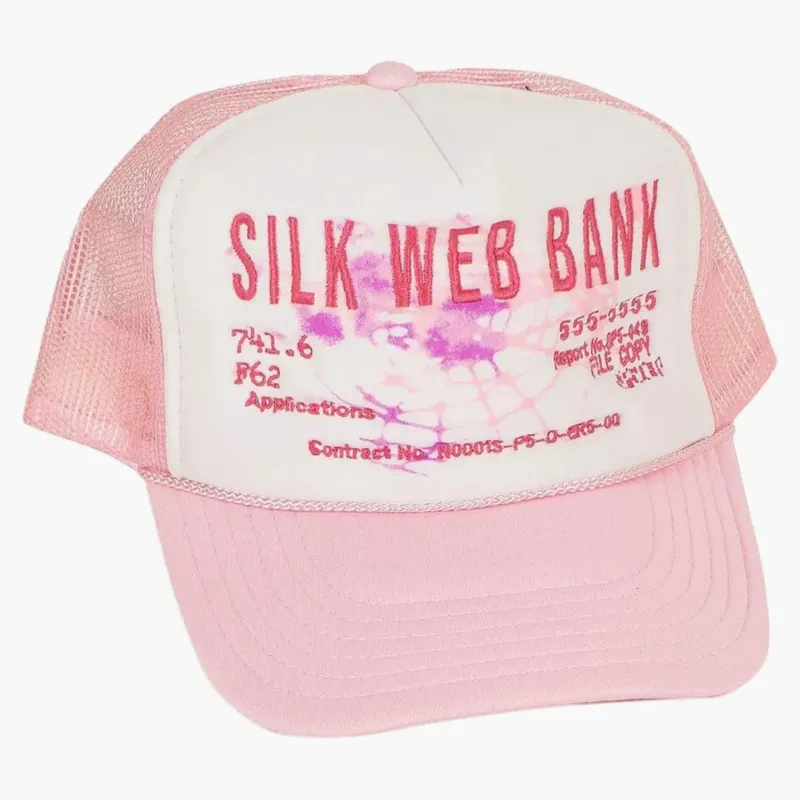 Sp5der Silk Web Bank Trucker Hat Pink