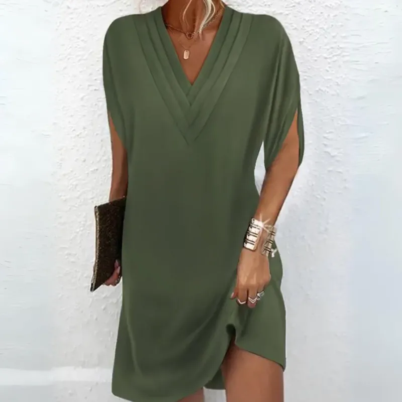 Elegantes Kleid mit Geschlitzten Ärmeln – Élara