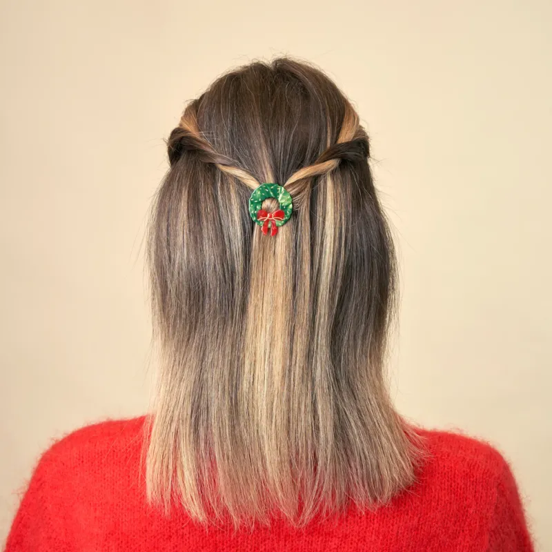 Coucou Suzette Mini Haarclip Weihnachtskranz