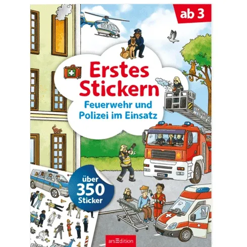 Erstes Stickern Feuerwehr und Polizei im Einsatz Forest Green arsEdition