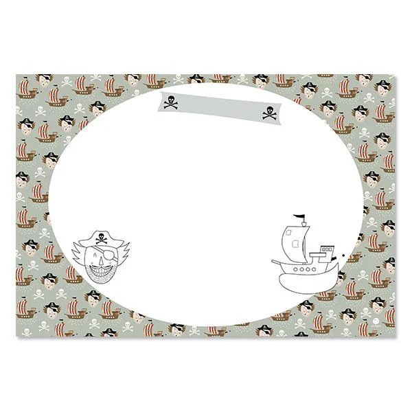 Schreibunterlage und Tischset "Pirat" White Smoke ava&yves